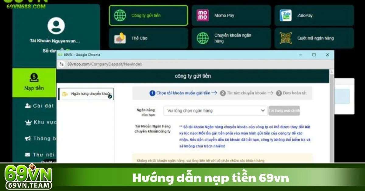 Hướng Dẫn Nạp Tiền 69VN – Các Phương Thức Nạp Tiền Tại 69VN