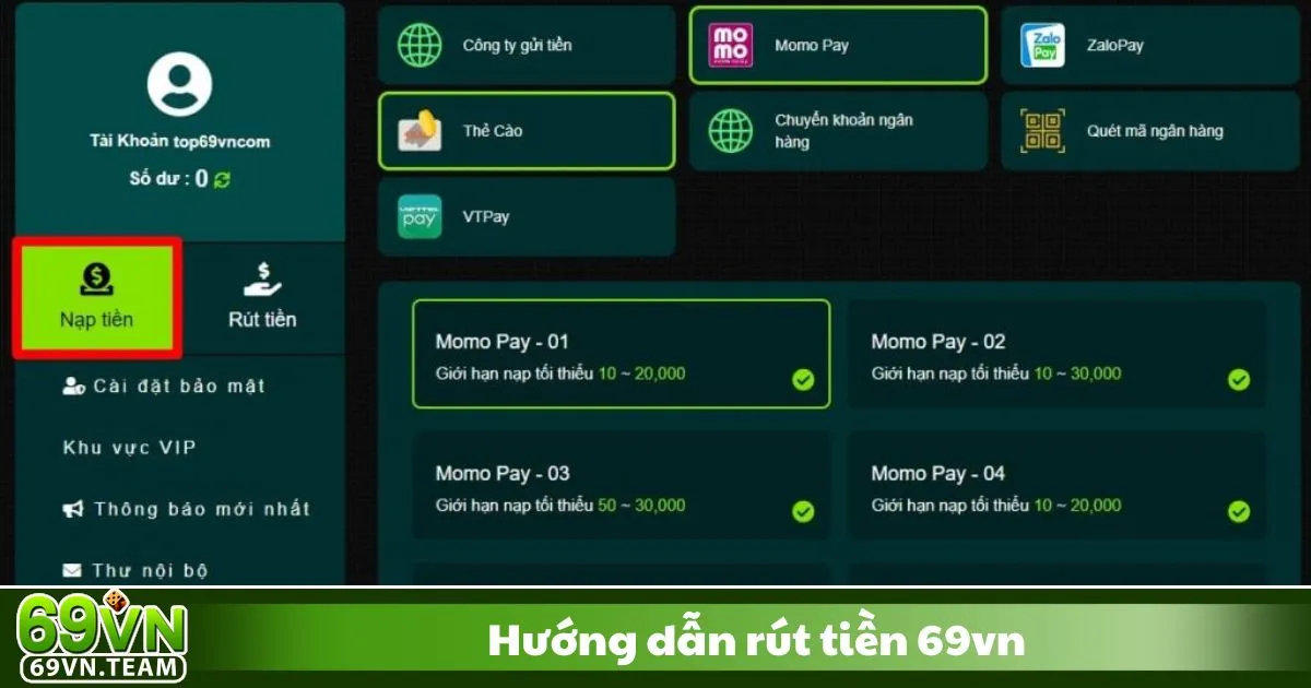 Cách rút tiền về tài khoản ngân hàng hoặc ví điện tử nhanh nhất